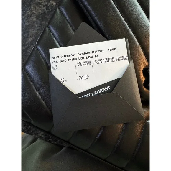 Saint Laurent Loulou Medium Bag Black Quilted Leather YSL 574946 DV728 1000 - Picture 2 of 16